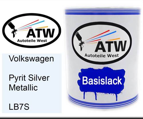 Volkswagen, Pyrit Silver Metallic, LB7S: 1L Lackdose, von ATW Autoteile West.